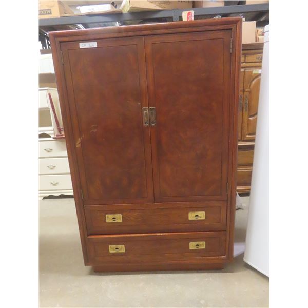 Armoire with 2 Doors and Bottom Drawers – 58" x 38" x 18"