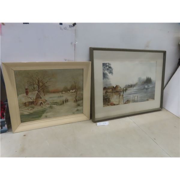 Framed Pictures – Qty 2 – Largest 25" x 32"