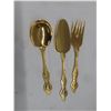 Image 5 : Royal Sealy Silverware Set – 52 Pieces – Gold-Plated Handles with Chest