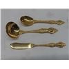 Image 6 : Royal Sealy Silverware Set – 52 Pieces – Gold-Plated Handles with Chest