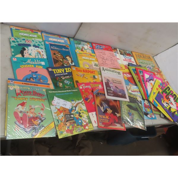 Walt Disney Stickers, Stamp Books, Folders, Story Books and More