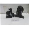 Image 1 : Black Coral Statues – Qty 2 – Tallest 8" – Made in Hawaii