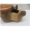 Image 12 : Aztec-Style Mosaic Burial Death Mask, 8 3/4" x 6½", and Hand-Carved Jewelry Box with Hidden Compart