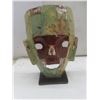 Image 2 : Aztec-Style Mosaic Burial Death Mask, 8 3/4" x 6½", and Hand-Carved Jewelry Box with Hidden Compart