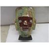 Image 7 : Aztec-Style Mosaic Burial Death Mask, 8 3/4" x 6½", and Hand-Carved Jewelry Box with Hidden Compart