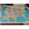 Image 2 : Maps – Qty 6: USA, World, Laurier  MB, Marchand MB – Largest 52" x 34"