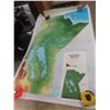 Image 9 : Maps – Qty 6: USA, World, Laurier  MB, Marchand MB – Largest 52" x 34"