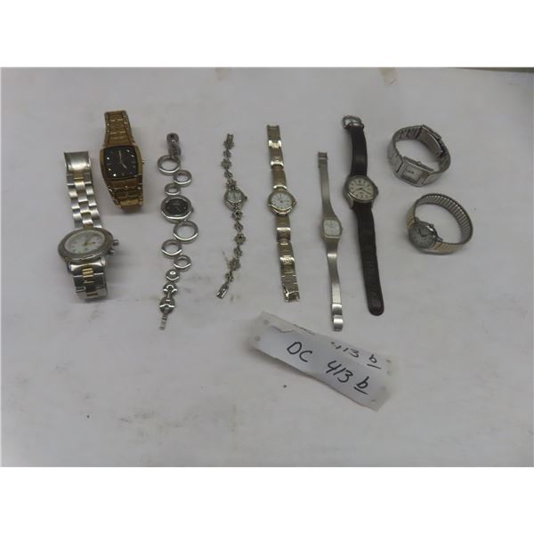 Watches – Qty 9 (Men's and Ladies'): Timex, Celebrity, Fossil, Citizen and More