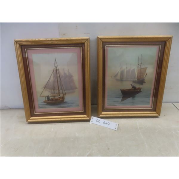 Framed 3D-Style Pictures – Qty 2 – 12" x 10"