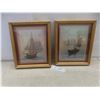 Image 1 : Framed 3D-Style Pictures – Qty 2 – 12" x 10"