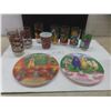 Image 1 : 7 McDonald's Glasses, 2 McDonald's Plastic Plates Plus More