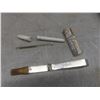 Image 5 : Calf Feeder Muffs, Tagger with Tags, Vintage Veterinary Instruments – Teat Slitter, Syringe and Mor