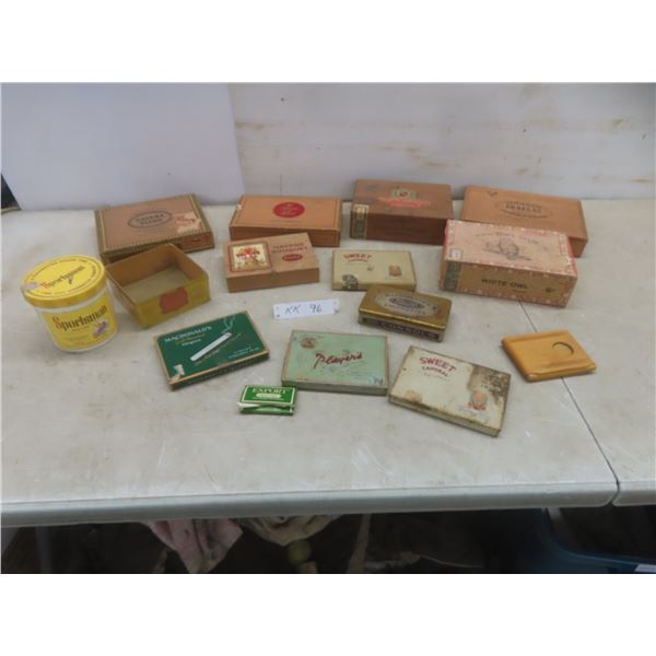 Tobacco Tins, Cigar Boxes, Wooden Cigarette Holder and More