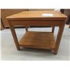 Image 2 : 3-Piece Matching Oak Coffee Table Set with 2 End Tables – 21" x 22" x 26" and 16" x 49½" x 23"