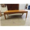 Image 9 : 3-Piece Matching Oak Coffee Table Set with 2 End Tables – 21" x 22" x 26" and 16" x 49½" x 23"