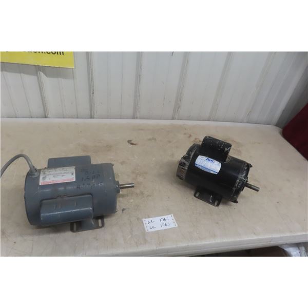 2x Electric Motors 1 1/2 HP &  2HP