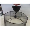Image 2 : Industrial Style Hanging Black Mesh Light – 9½" x 17½"