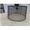 Image 3 : Industrial Style Hanging Black Mesh Light – 9½" x 17½"