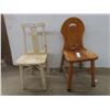 Image 4 : Vintage Children's Wood Table and 2 Chairs – In Need of TLC – 19½" x 22" x 18"