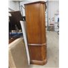Image 2 : Oak-Style Armoire with Dual Upper Cabinets and Lower Storage Drawers – 63" x 41" x 20"