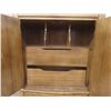 Image 4 : Oak-Style Armoire with Dual Upper Cabinets and Lower Storage Drawers – 63" x 41" x 20"
