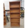 Image 6 : 2 Bookcases: 4 & 5 Shelf – 72" x 32¼" x 11½" and 72" x 28¼" x 11½" – Some Shelf Clips Missing