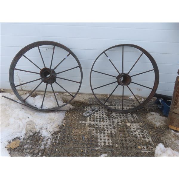 2 Steel Wheels, 30" Diameter