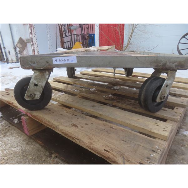 4-Wheeled Heavy-Duty Steel Framed  Heavy Duty Dolly, 25" × 32"