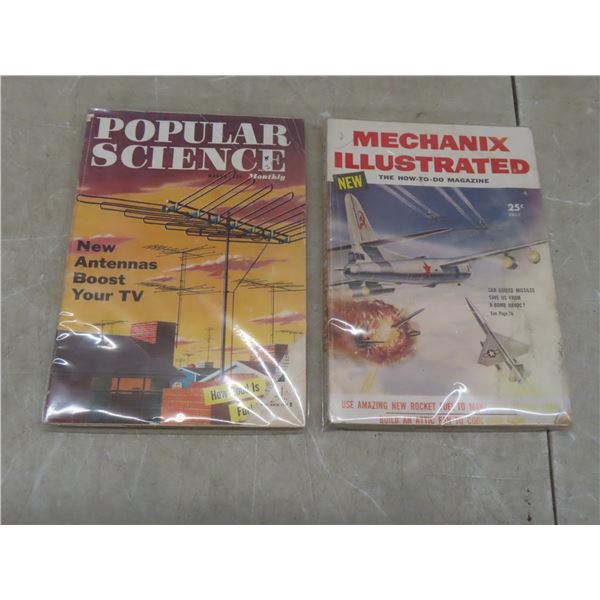 8 Vintage Magazines — Popular Science, Mechanix Illustrated and Science and Mechanics (25–35¢)
