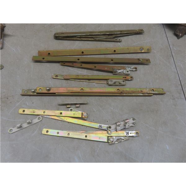 4 Vintage Standing Lamp Bases, Assortment of Window Hinged Closures