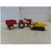 Image 3 : Tonka, Buddy L Tractor with Trailer, Dump Truck and Tonka Cement Mixer on Trailer