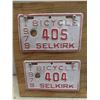 Image 7 : Vintage Speckled Enamelware Large Pot, 2 Bug Sprayers (One with Glass Bottle) and 4 Bicycle License