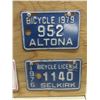 Image 8 : Vintage Speckled Enamelware Large Pot, 2 Bug Sprayers (One with Glass Bottle) and 4 Bicycle License
