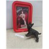 Image 8 : Cast Iron Scotty Dog (6" × 7" × 5") and Coca-Cola Tray