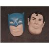 Image 3 : Batman and Superman 1977 Cape Toppers, 4 Pez Dispensers and Velveeta Wood Box