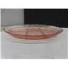 Image 3 : Pink Depression Glass Divided Platter, Vintage Pink Glass Pitcher and Pyrex Casserole Dish