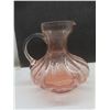 Image 5 : Pink Depression Glass Divided Platter, Vintage Pink Glass Pitcher and Pyrex Casserole Dish