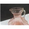 Image 8 : Pink Depression Glass Divided Platter, Vintage Pink Glass Pitcher and Pyrex Casserole Dish