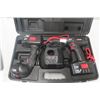 Image 2 : Craftsman 19.2V Drill, Air Brad Nailer, Flashlight, 2 Batteries, Charger and Case