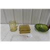 Image 1 : Depression Glass Pitcher, Covered Refrigerator Dish and More