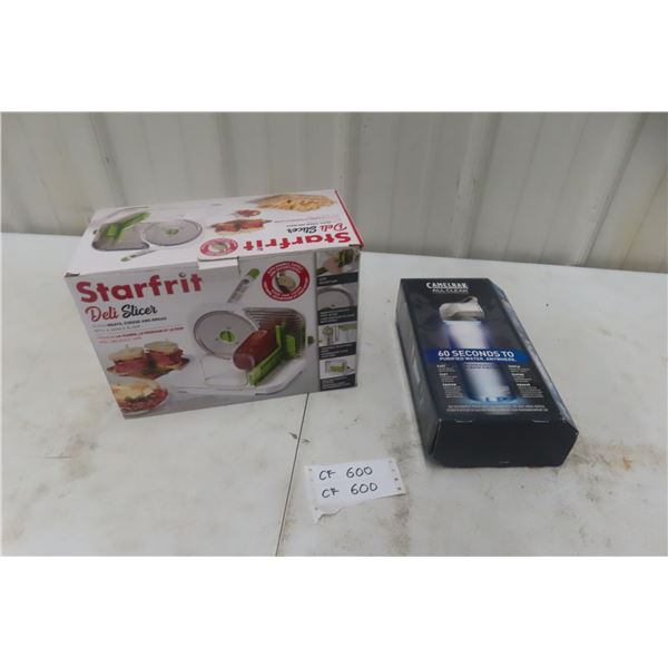 Deli Slicer and CamelBak Water Purifier