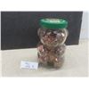 Image 1 : Kraft Peanut Butter Teddy Bear Jar Full of Pennies