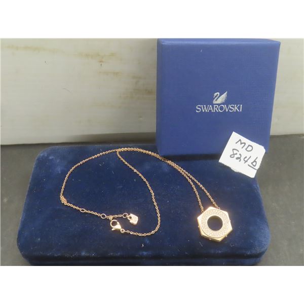 Swarovski Rose Gold Tone Chain with Pendant