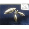 Image 1 : Sterling Silver Brooch and Matching Clip-On Earrings