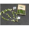 Image 1 : Vintage Continental Necklace with Matching Clip-On Earrings, Stacey Cufflinks and Tie Clip