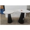 Image 1 : 2 Marble Top Stands (20" × 16" and 18" × 14")