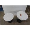 Image 4 : 2 Marble Top Stands (20" × 16" and 18" × 14")