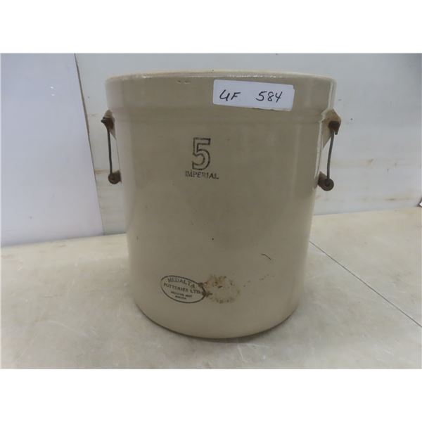 Medalta Stoneware 5-Gallon Crock with Handles