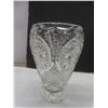 Image 3 : Crystal/ Cut Glass Vases, Pitcher and Fenton Hobnail Milk Glass Bowl