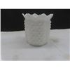 Image 8 : Crystal/ Cut Glass Vases, Pitcher and Fenton Hobnail Milk Glass Bowl